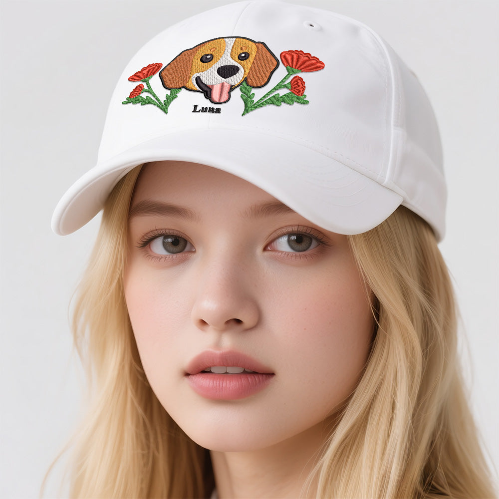 Personalized Pet Name Baseball Cap – Custom Embroidered-Style Print Hat