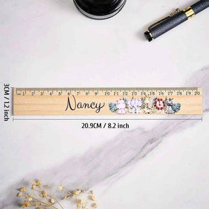 Personalized Wooden Name Ruler – Custom School Enrollment & Back-to-School Gift - Customise Now