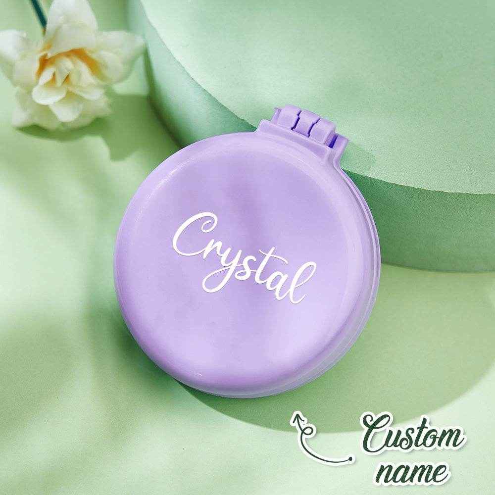 Personalized Cushion Mirror Comb – Custom Foldable Mirror with Name - Customise Now