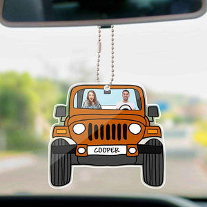 Personalized Off-Road Car Photo Hanging Ornament – Double-Sided - Customise Now