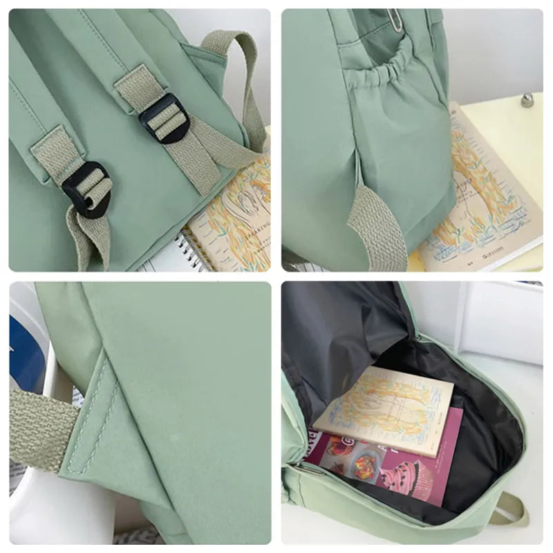 Personalized Name Backpack & Lunch Bag Set – Custom Chenille Patch School Combo