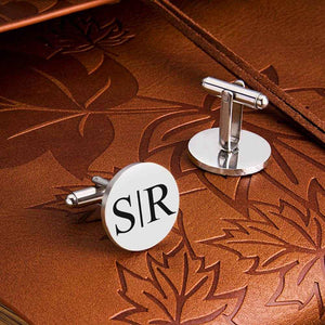 Personalized Engraved Tie Clip and Cufflinks Set – Custom Gift with Wooden Box - Customise Now