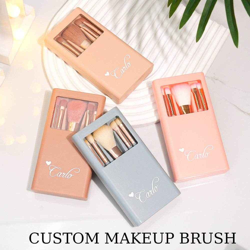 Personalized Engraved Makeup Brush Set – Custom Beauty Gift for Her - Customise Now