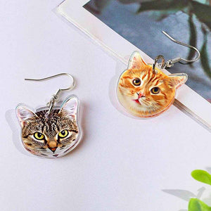 Personalized Pet Portrait Earrings – Custom Cat & Dog Jewelry Gift for Animal Lovers - Customise Now