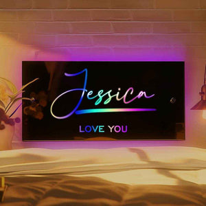 Personalized Name Mirror – Custom Light-Up LED Mirror - Customise Now