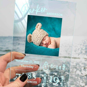 Personalized Baby Birthday Photo Plaque – Custom Keepsake Gift - Customise Now