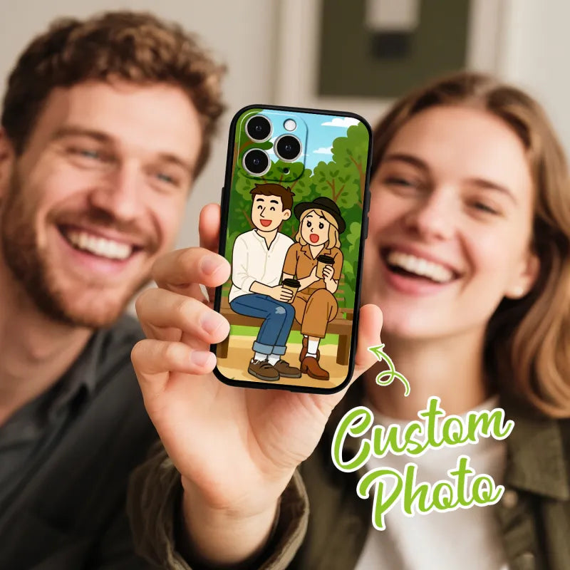 Custom Photo Phone Case – Personalized Cartoon Style iPhone Cover
