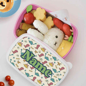 Personalized Name Lunch Box – Cute Cartoon Dinosaur Design - Customise Now
