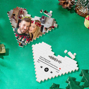 Personalized Heart Brick Puzzle – Custom Photo Block for Couples & Gifts - Customise Now