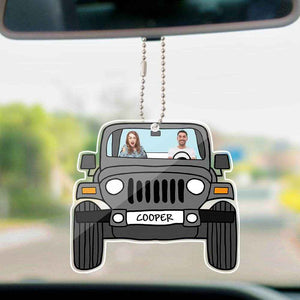 Personalized Off-Road Car Photo Hanging Ornament – Double-Sided - Customise Now
