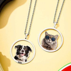 Personalized Pet Photo Necklace – Custom Jewelry Gift for Pet Lover - Customise Now