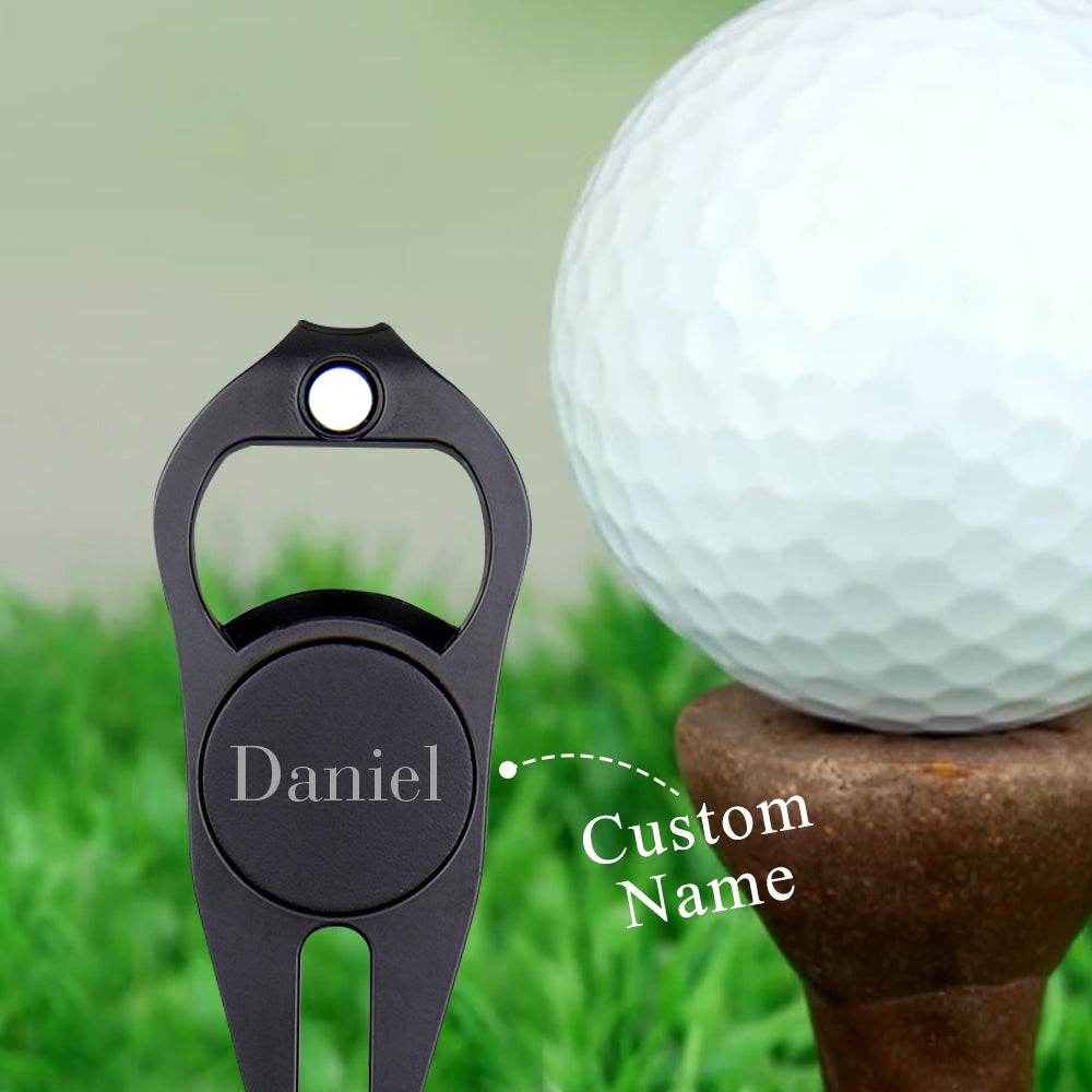 Custom Name Golf Ball Marker & Bottle Opener – Personalized Multipurpose Golf Divot Tool - Customise Now