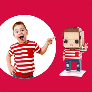 Customizable Child Brick Figure – 1 Person Small Mini Block Toy - Customise Now