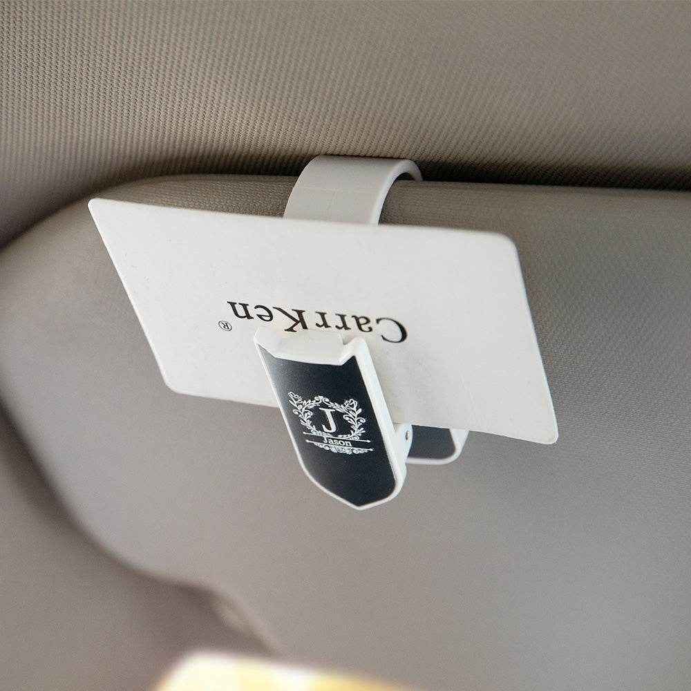 Personalized Name Car Sunglasses Holder – Custom Sun Visor Clip - Customise Now
