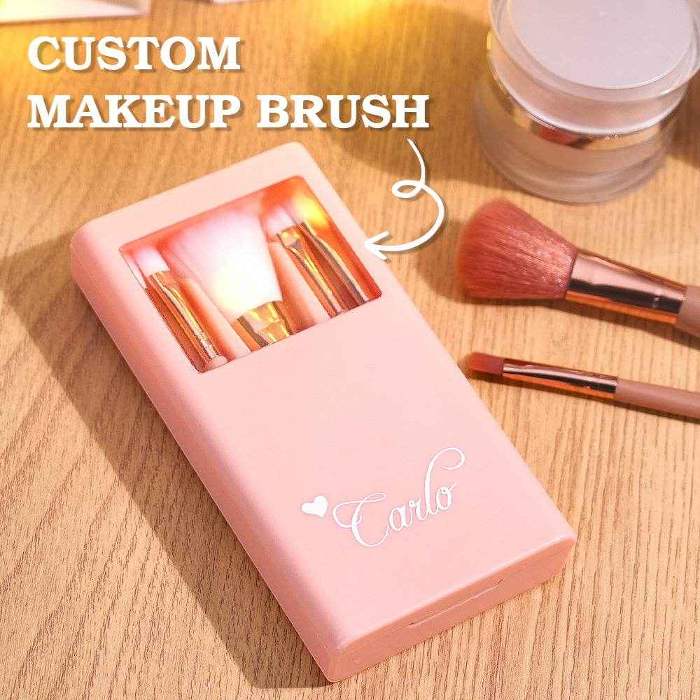 Personalized Engraved Makeup Brush Set – Custom Beauty Gift for Her - Customise Now