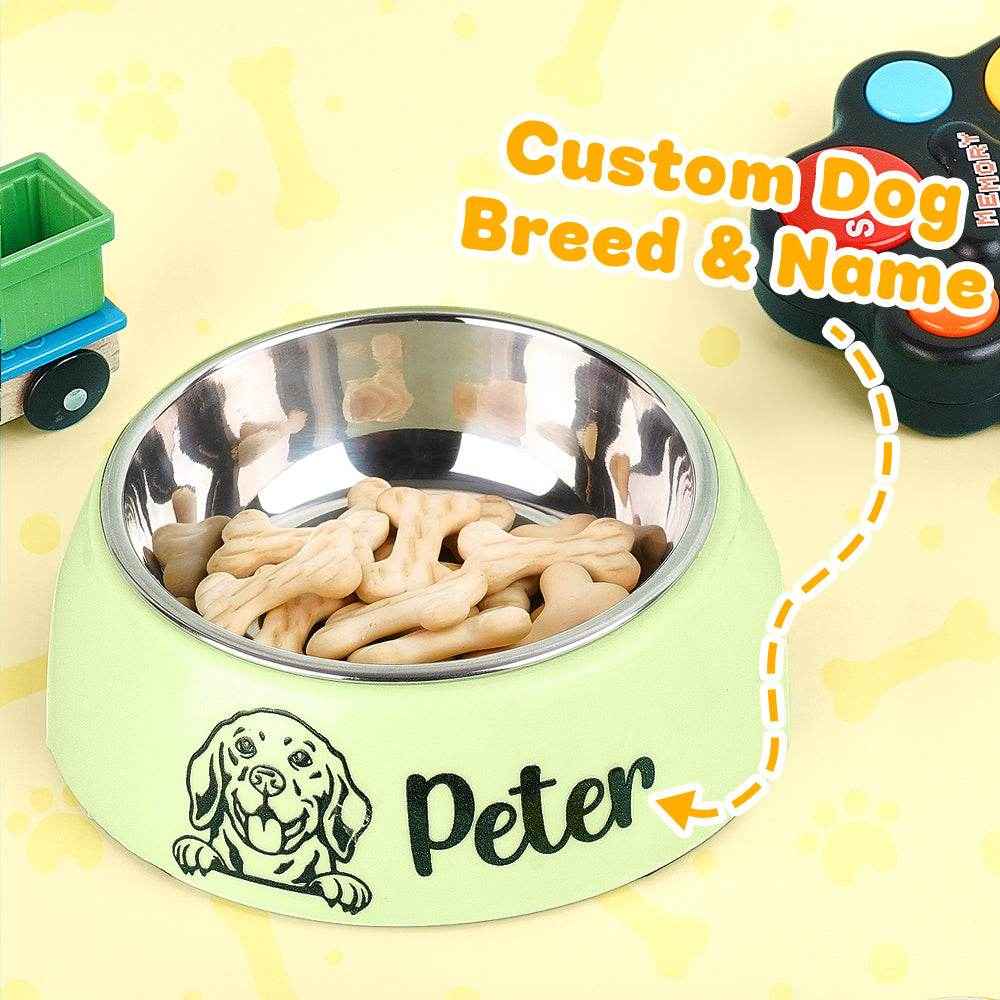 Personalized Pet Bowl – Custom Stainless Steel Dog Food & Water Dish - Customise Now