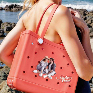 Personalized Photo Acrylic Button Charm – Custom Bogg Bag Accessory & Travel Gift for Her - Customise Now