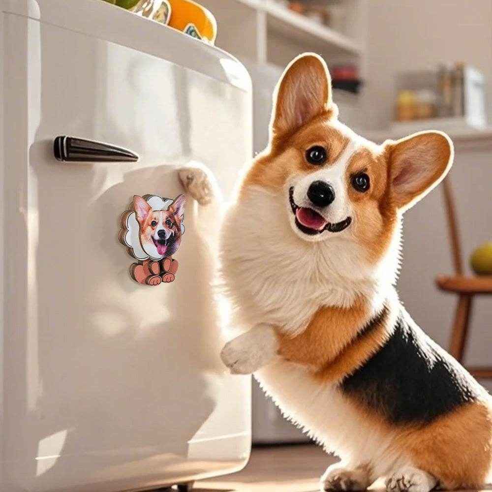 Custom Pet Fridge Magnet – Personalized Fun Cat & Dog Portrait Magnet - Customise Now