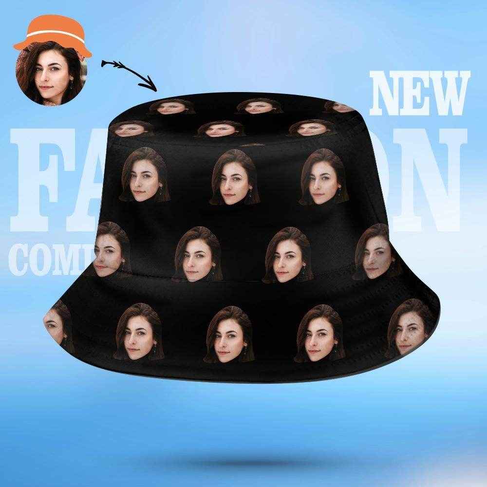 Custom Face Bucket Hat – Personalized Unisex Beach Sun Cap - Customise Now
