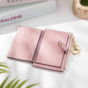 Zodiac Birth Flower Purse – Custom Name Engraved PU Leather Wallet - Customise Now