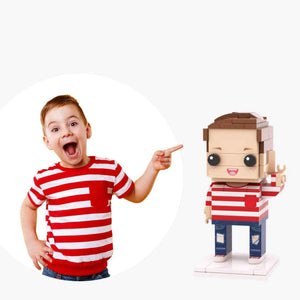 Customizable Child Brick Figure – 1 Person Small Mini Block Toy - Customise Now