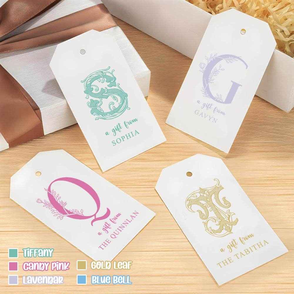 Personalized Monogram Gift Tags with Strings – Elegant Custom Tags for Gifting - Customise Now