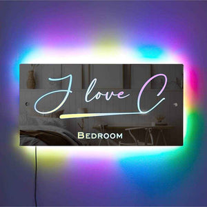 Personalized Name Mirror – Custom Light-Up LED Mirror - Customise Now