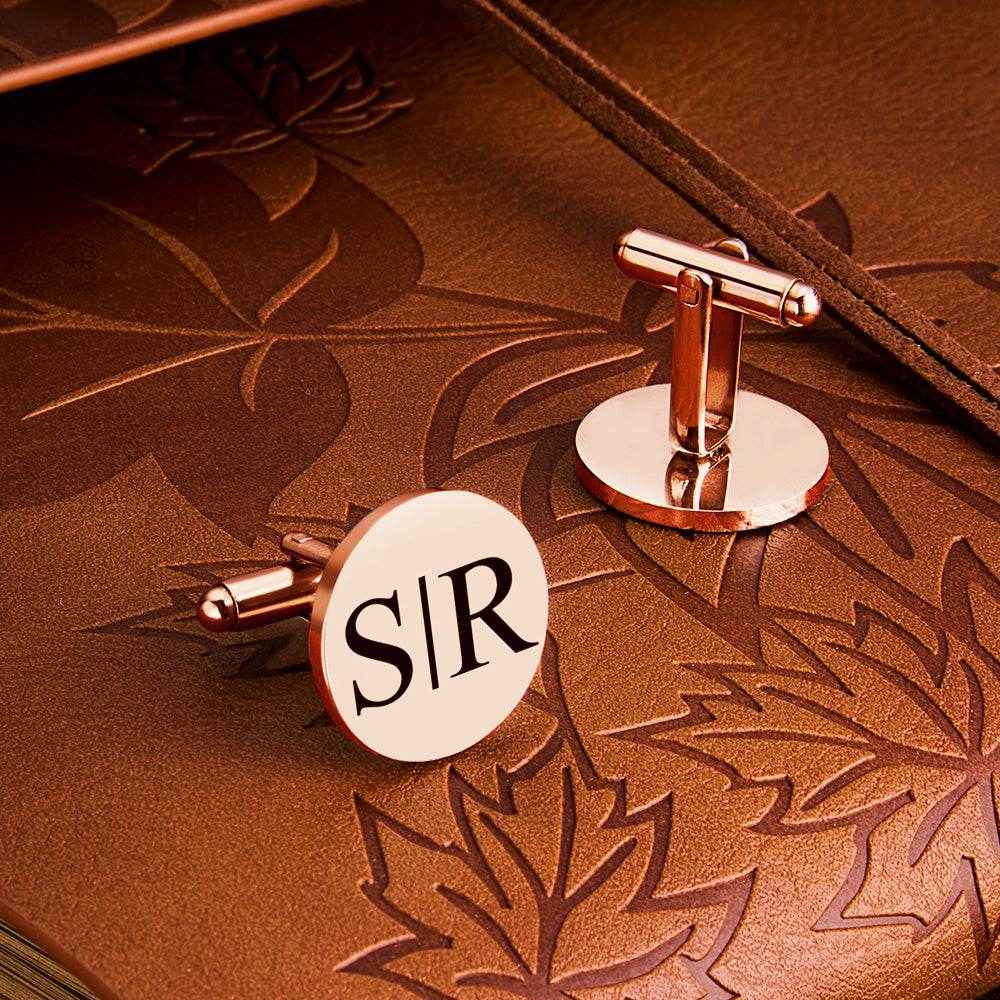Personalized Engraved Tie Clip and Cufflinks Set – Custom Gift with Wooden Box - Customise Now