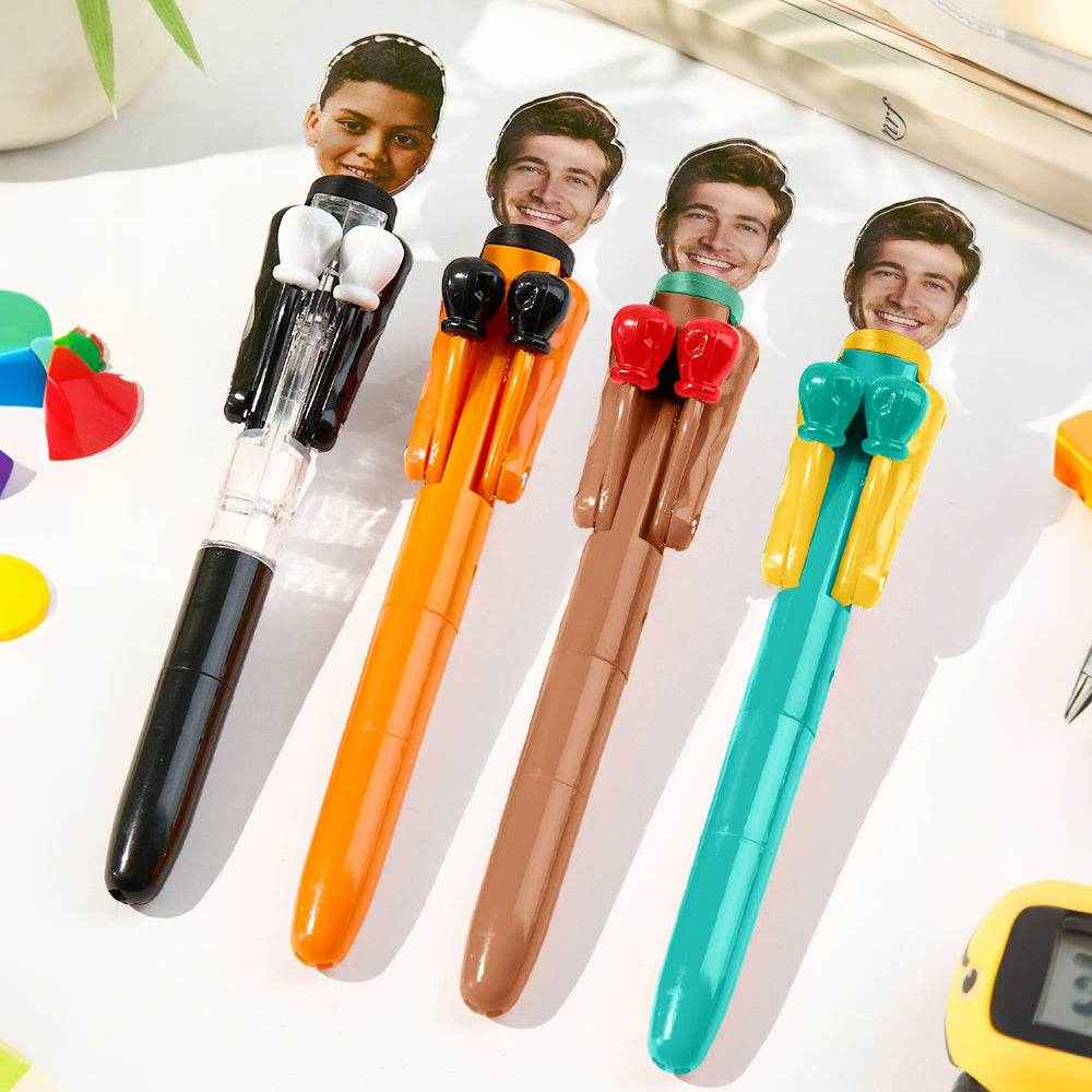 Personalized Boxing Pen with Face – Creative & Interactive Stress Relief Pen - Customise Now