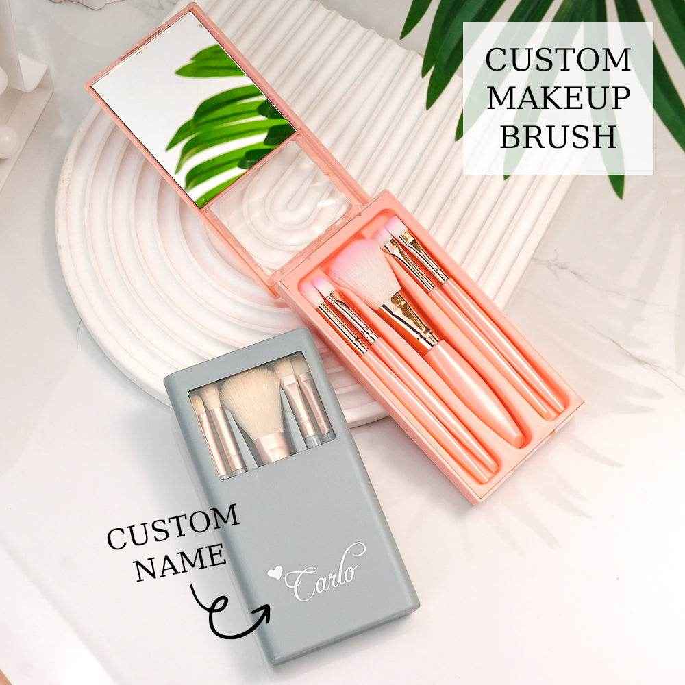 Personalized Engraved Makeup Brush Set – Custom Beauty Gift for Her - Customise Now