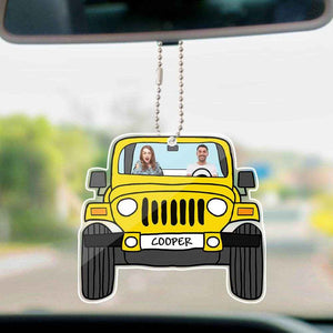 Personalized Off-Road Car Photo Hanging Ornament – Double-Sided - Customise Now