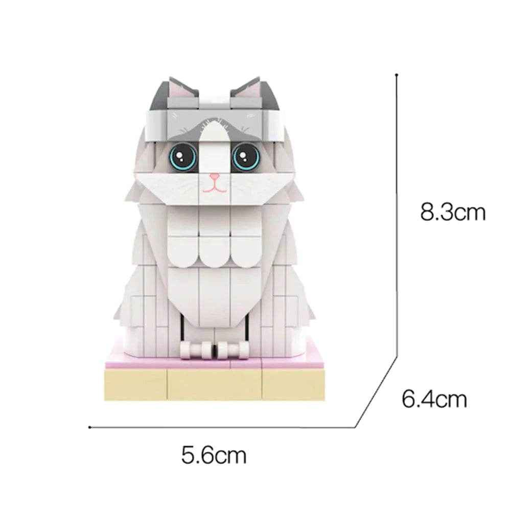 Customizable Black Cat Brick Toy – Unique Full Body Mini Block Set - Customise Now
