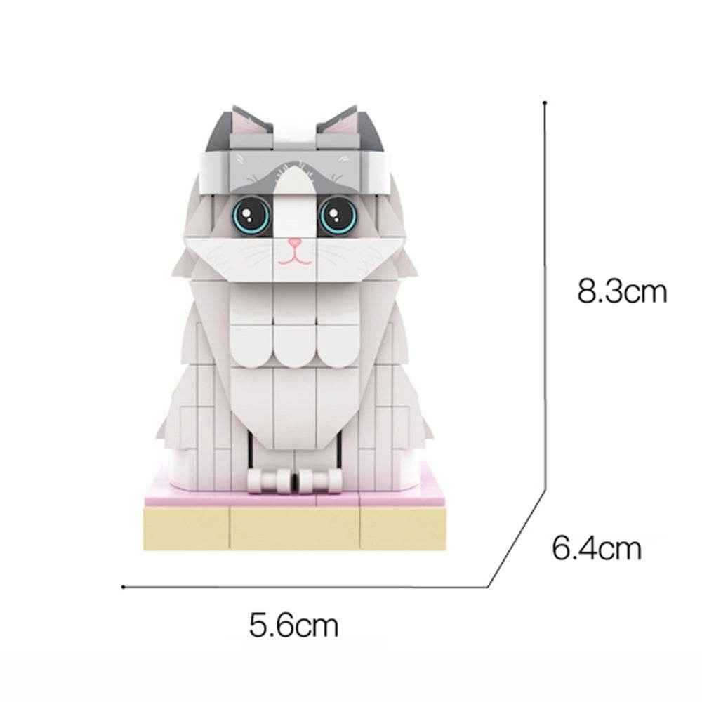 Customizable Ragdoll Cat Brick Toy – Unique Full Body Mini Block Set - Customise Now