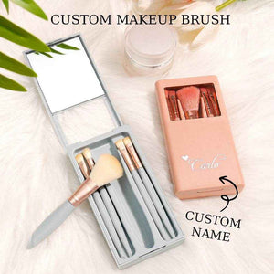 Personalized Engraved Makeup Brush Set – Custom Beauty Gift for Her - Customise Now