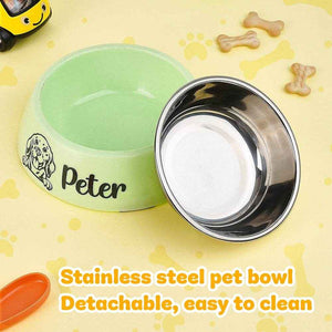 Personalized Pet Bowl – Custom Stainless Steel Dog Food & Water Dish - Customise Now