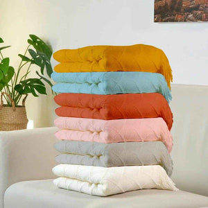 Personalized Tassel Blanket – Custom Embroidered Cozy Throw - Customise Now