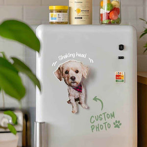Personalized Refrigerator Magnet – Custom Pet Photo with Bobble Head - Customise Now