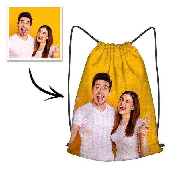 Custom Photo Drawstring Bag – Personalized Sports Pack with Your Image - Customise Now