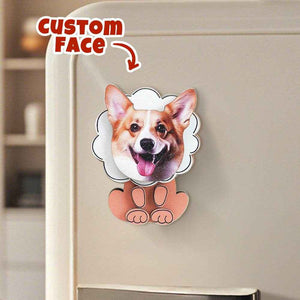 Custom Pet Fridge Magnet – Personalized Fun Cat & Dog Portrait Magnet - Customise Now