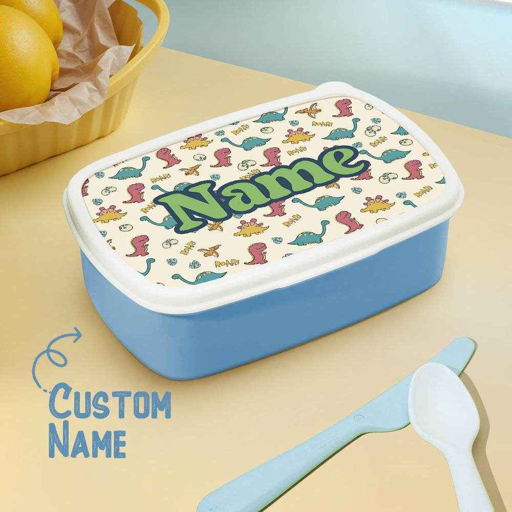 Personalized Name Lunch Box – Cute Cartoon Dinosaur Design - Customise Now