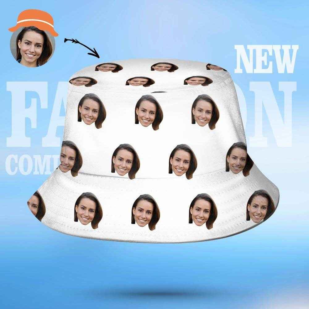 Custom Face Bucket Hat – Personalized Unisex Beach Sun Cap - Customise Now