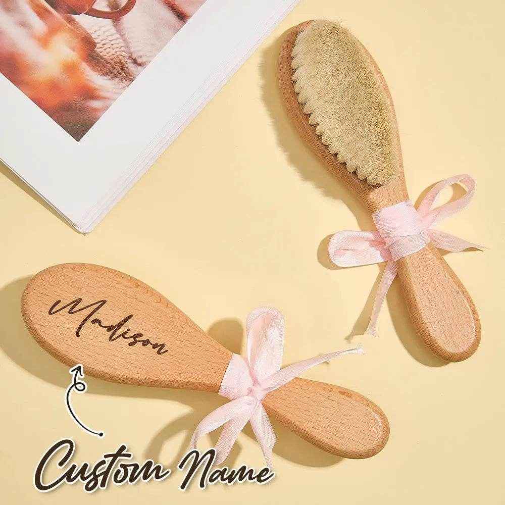 Personalized Baby Hairbrush – Custom Engraved Comb for Newborns & Baby Showers - Customise Now