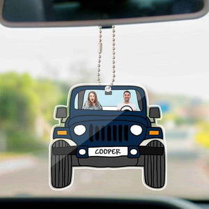 Personalized Off-Road Car Photo Hanging Ornament – Double-Sided - Customise Now