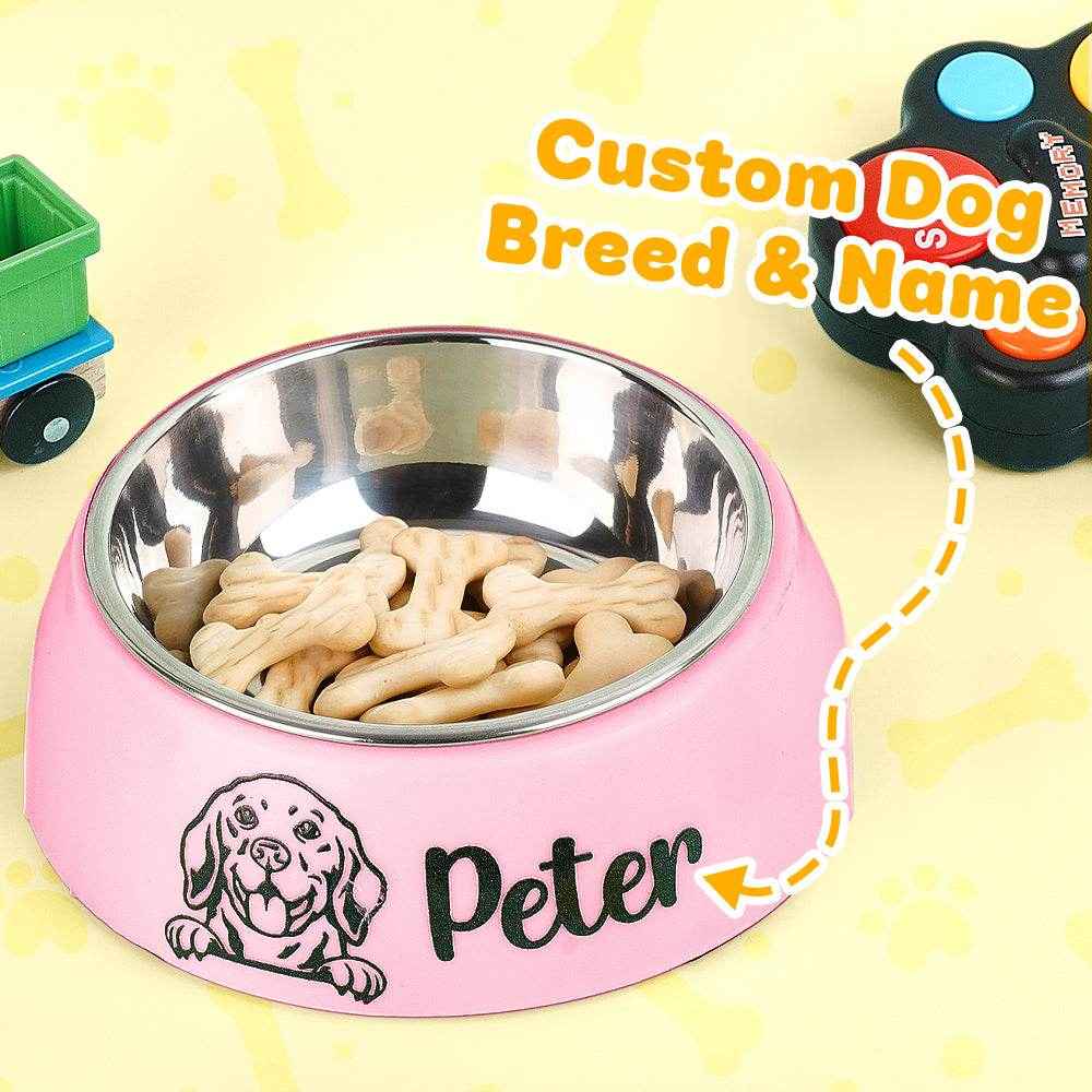 Personalized Pet Bowl – Custom Stainless Steel Dog Food & Water Dish - Customise Now