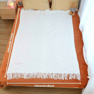 Personalized Tassel Blanket – Custom Embroidered Cozy Throw - Customise Now