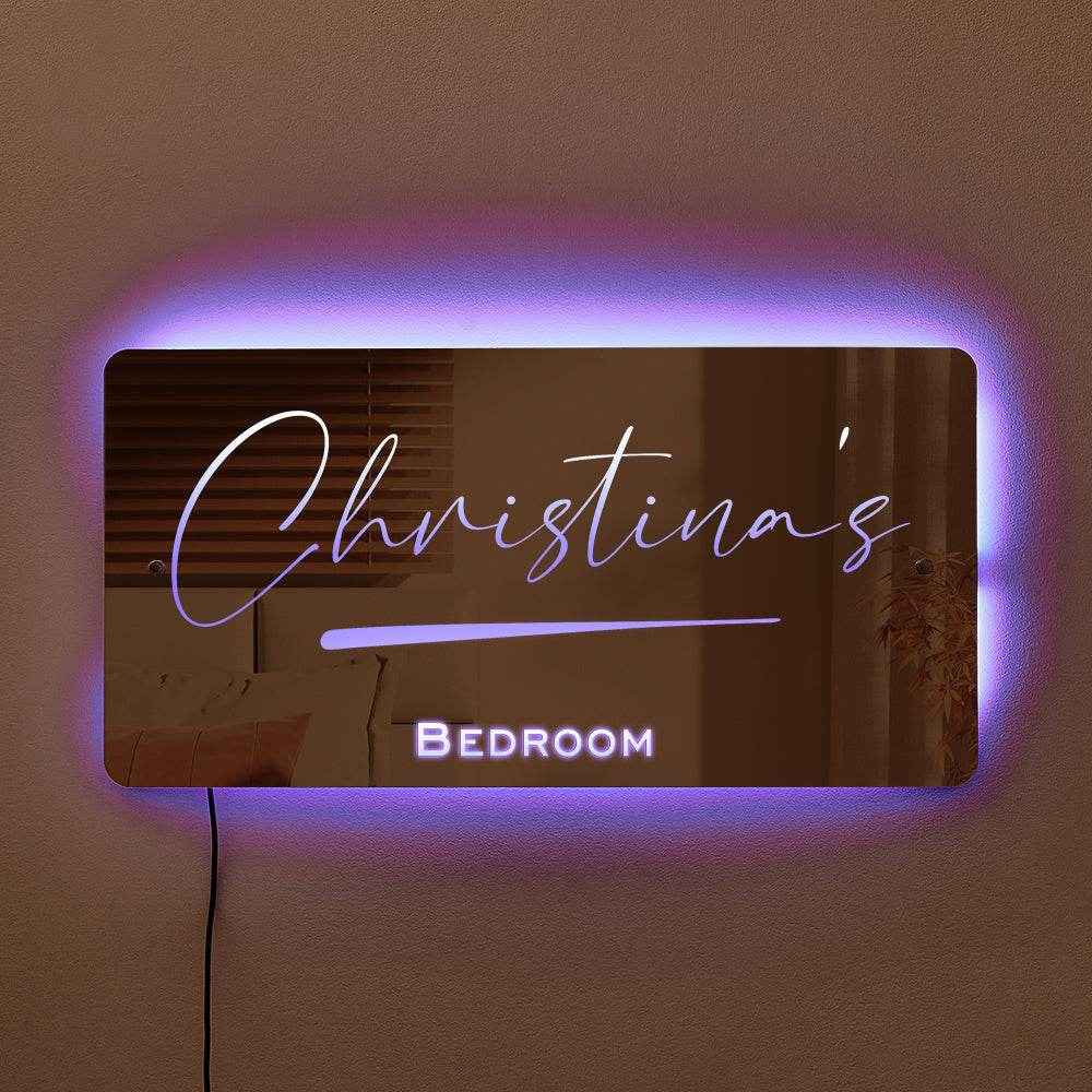 Personalized Name Mirror – Custom Light-Up LED Mirror - Customise Now