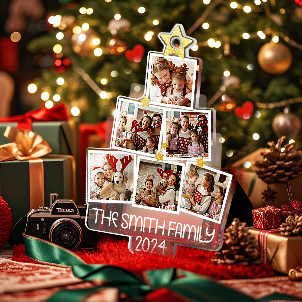 Personalized Photo Christmas Tree Ornament – Custom Acrylic Holiday Keepsake
