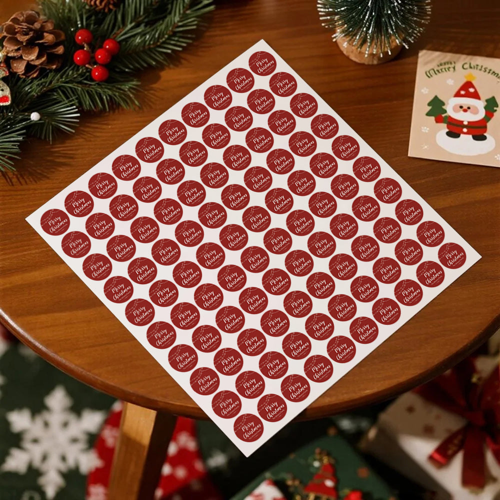 Custom Text Merry Christmas Stickers – Personalized Gift Stickers