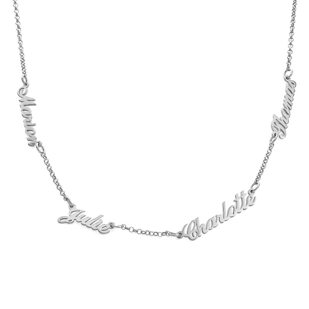 Personalized 2-4 Names Necklace Custom Family Nameplate Necklace