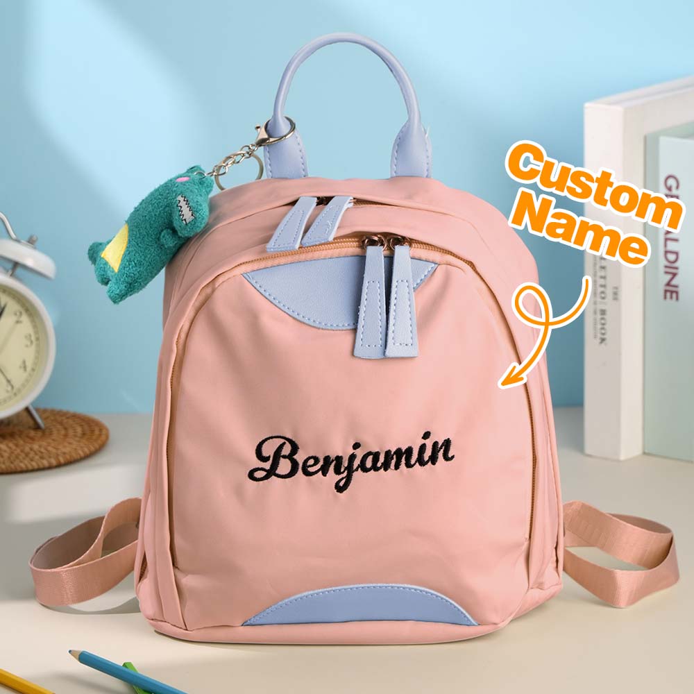 Personalized Name Embroidery Mini Backpack – Custom School Bag for Kids | Cute & Compact Gift